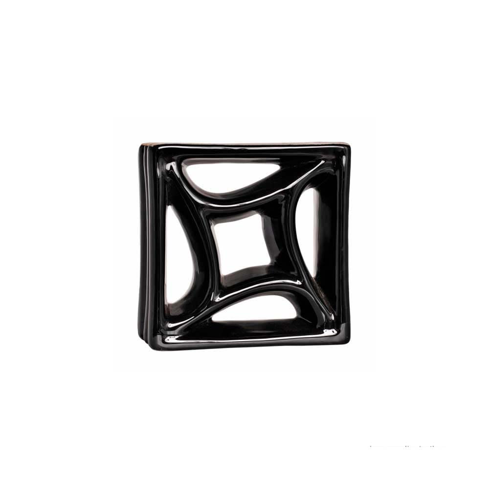 Como usar cobogó na decoração da sua casa? Veja dicas! 16 Cobogo Estrela do mar esmaltado preto Ceramica Martins