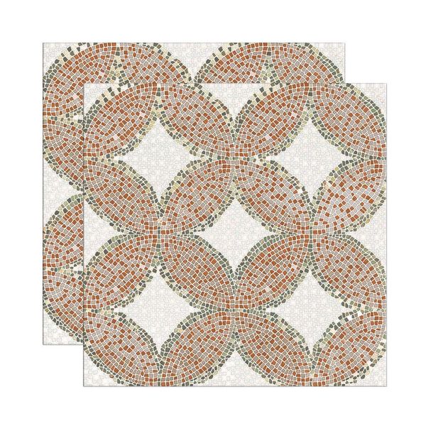 Piso Espanha Decor HD 61x61cm esmaltado vermelho e branco Formigres