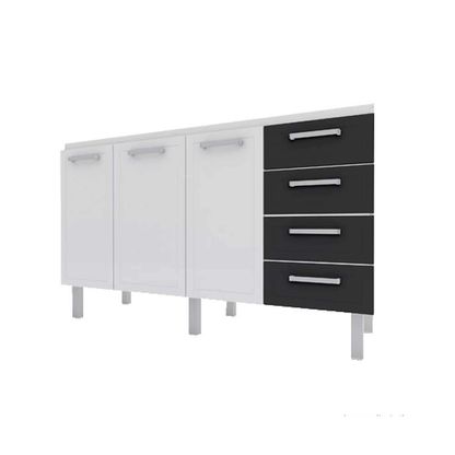 Gabinete Quality Flat para pia de 150cm preto Cozimax - Telhanorte