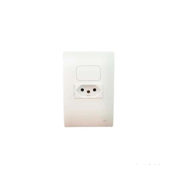 Interruptor One Touch 4x2 PAD paralelo tomada 20A branco ON