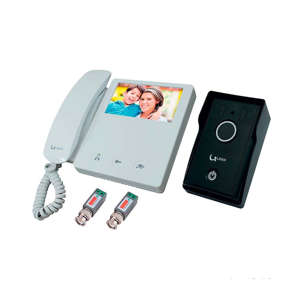 Confira modelos de interfone e entenda qual é o ideal para sua casa 11 Video porteiro 43 LR 4301 com par de baluns slim touch e bivolt automatico Lider