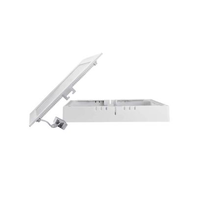 Painel LED de embutir ou sobrepor quadrado 2 em 1 6W 6500K ABS Ecoforce