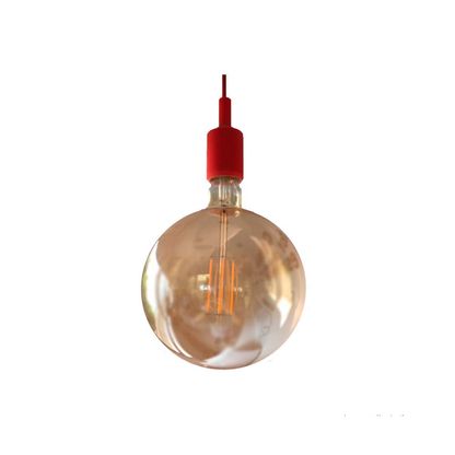 Lâmpada de filamento de LED globo E27 4W bivolt 2500K amarela Trop