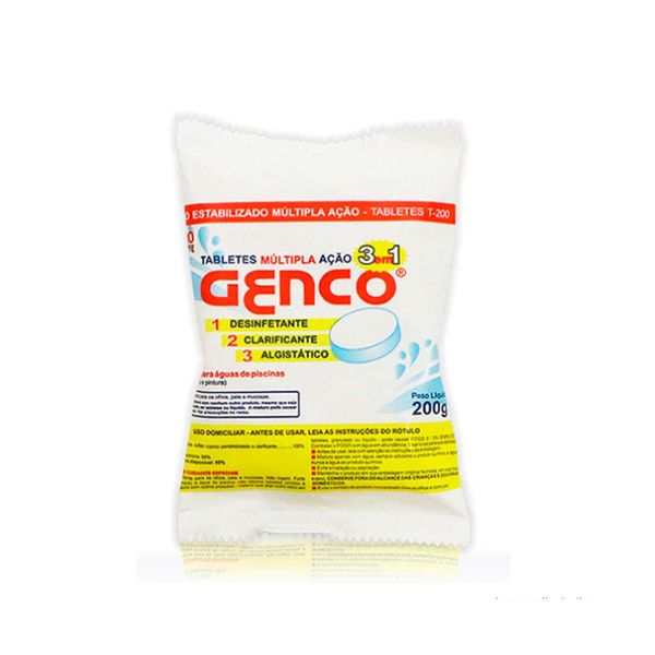Tabletes de multipla ação para piscina 200g Genco