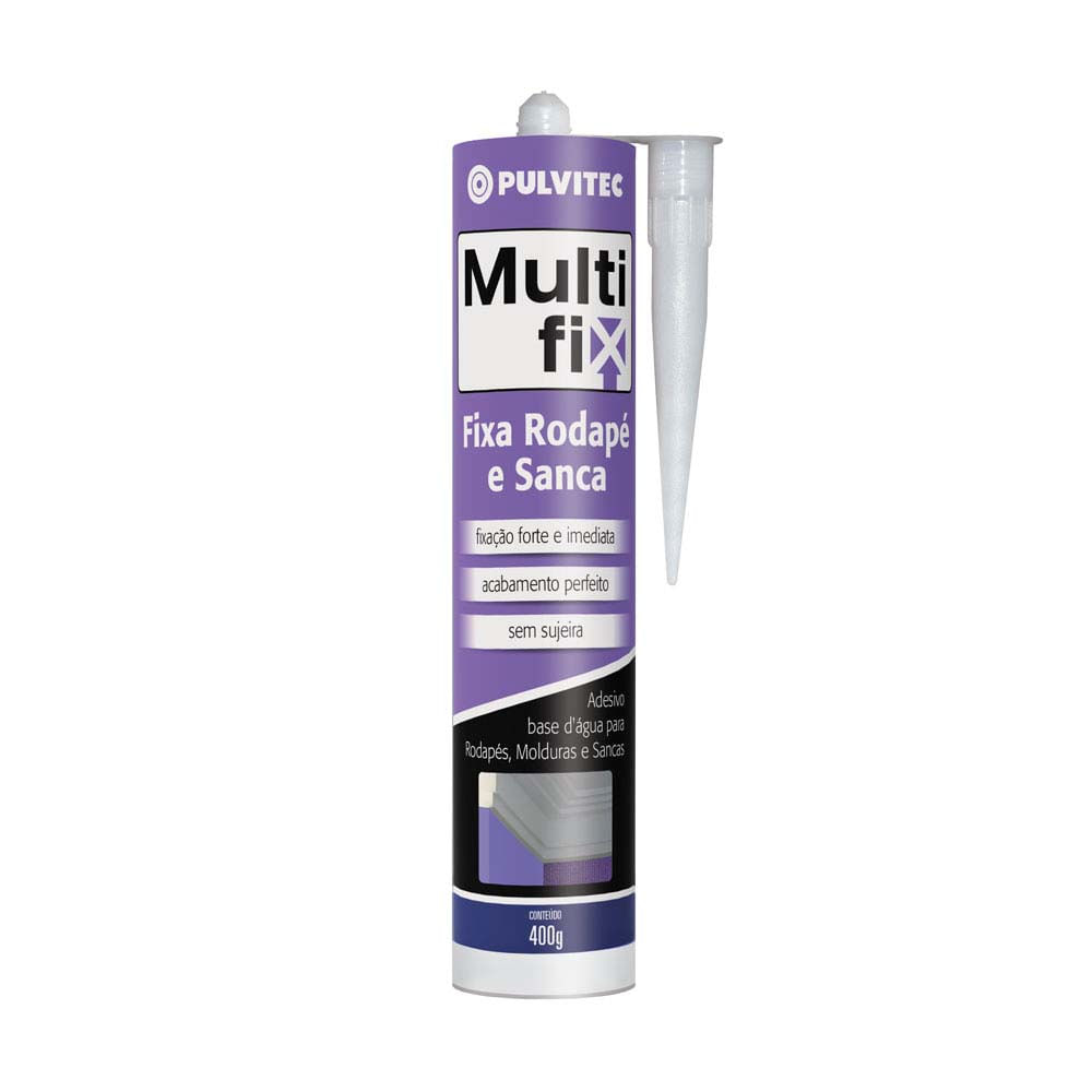 O que é sanca de gesso e qual é o principal uso? 8 Adesivo Multifix fixa rodape e sanca 400g Pulvitec