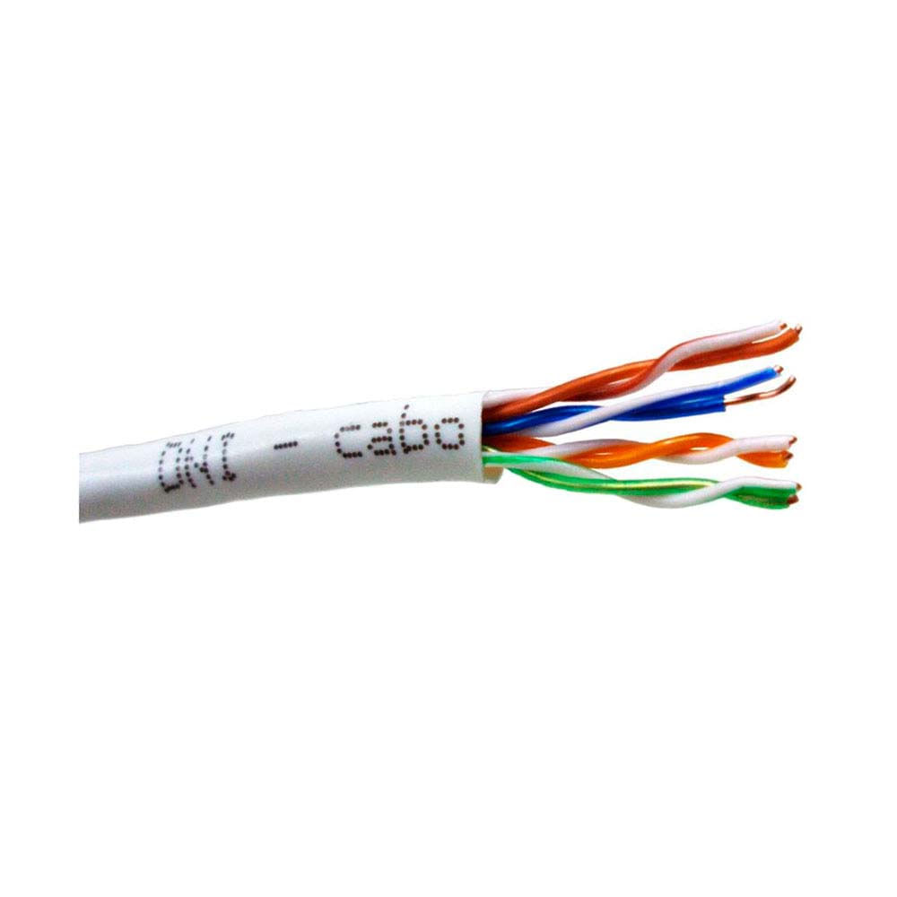 Cabo UTP Branco Para CFTV 4 Pares 0,20mm² 8x50 UTPBRB DNI