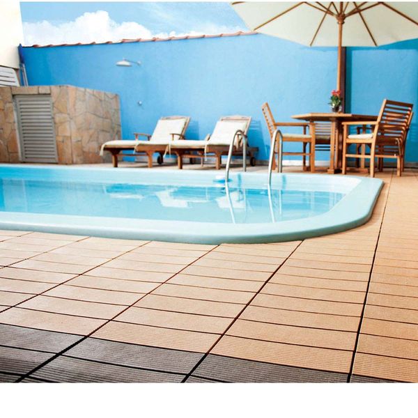 Estrado para deck 30x30cm liso branco Massol
