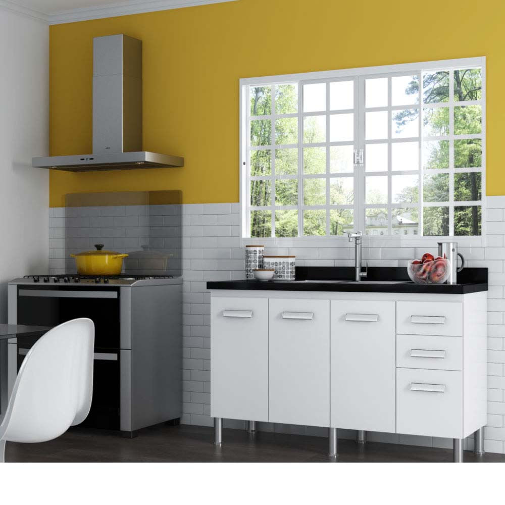 Gabinete Para Cozinha Kaitos 86 5x55x150cm Branco Cod 1355 Cerocha Gabinete Para Cozinha Kaitos 86 5x55x150cm Branco Cod 1355 Cerocha