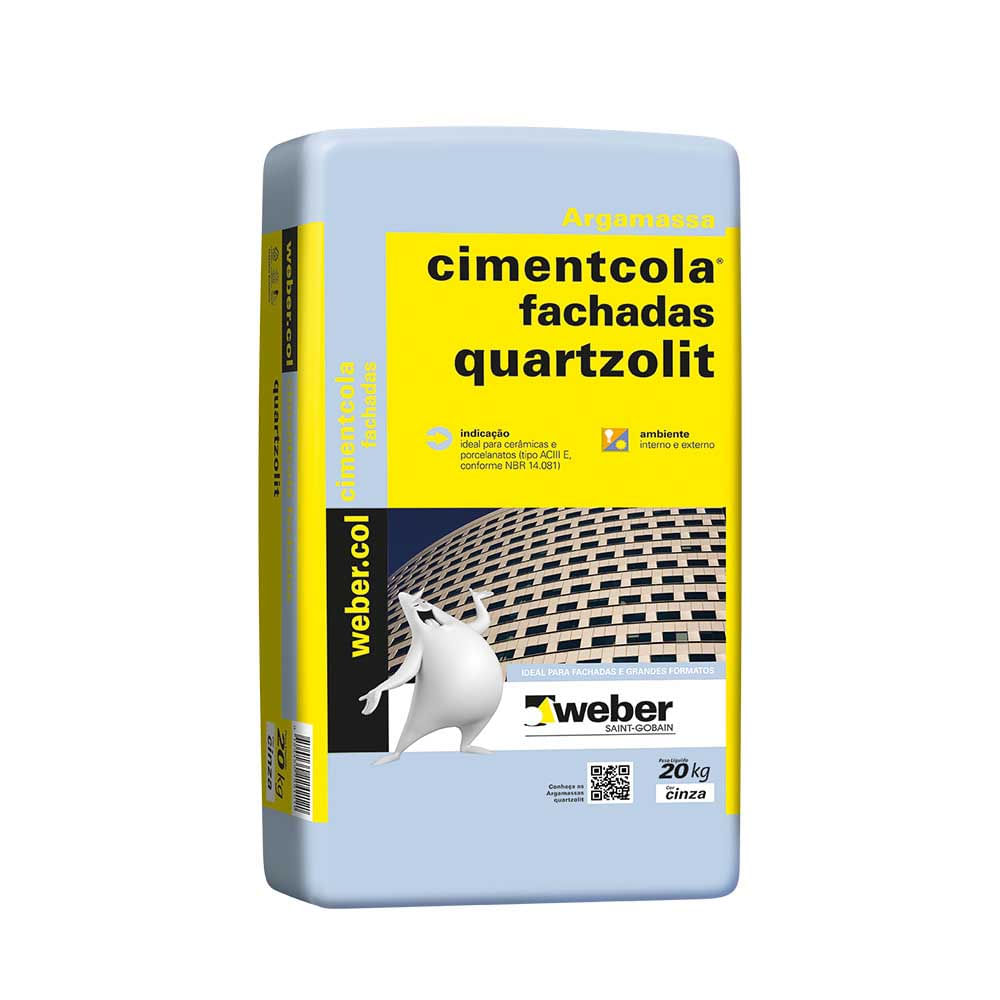 Argamassa Cimenticola Fachada ACIII 20kg Quartzolit