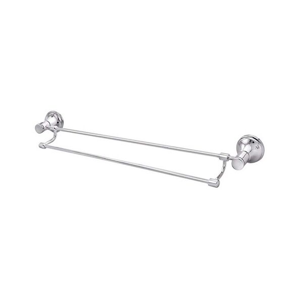 Porta toalha cromada barra dupla 55cm Galiza Forusi