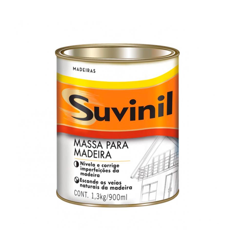 Reforma de móveis de madeira: dicas para repaginar esses objetos 1 Massa a oleo 900ml Suvinil