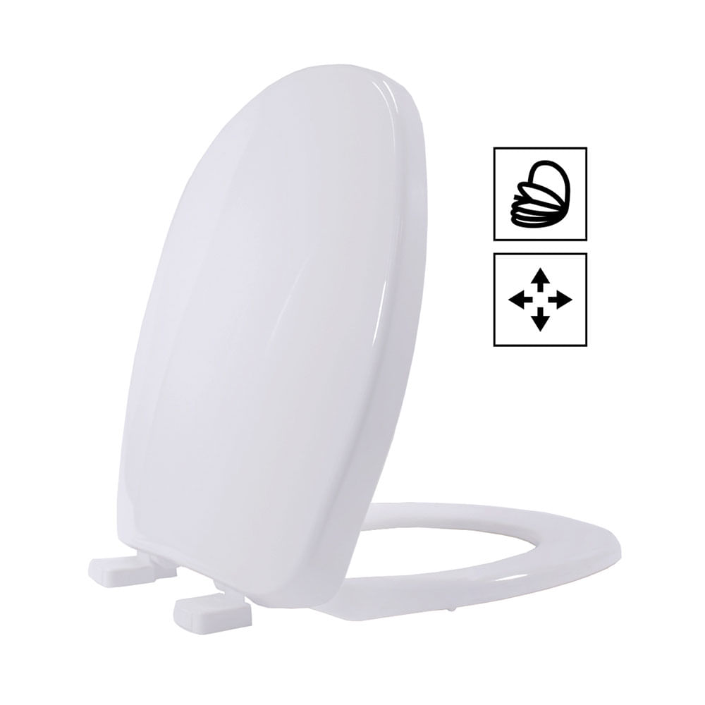 Assento sanitário soft close Aspen Evolution branco Tupan