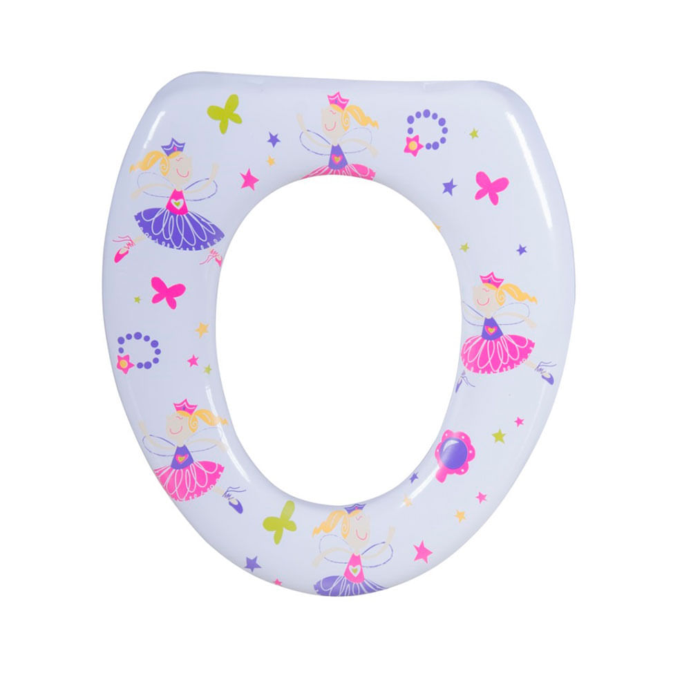 Assento sanitário, um item indispensável que alia conforto e higiene 11 Assento sanitario infantil Bailarina polipropileno almofadado rosa Astra