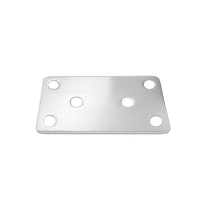 União reta com 6 furos em aço 40x80mm branca Zamar