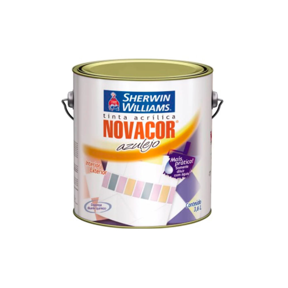 Tinta Sherwin Williams 3 6 Preço Telhanorte Tinta Novacor Acrilico 3 6 Litros Azulejo Sherwin