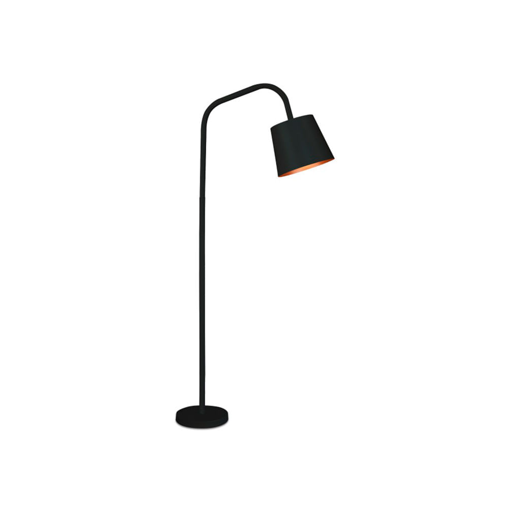 Decore seu quarto com abajur: dicas e inspirações 16 Coluna E27 preto e ouro Denver Spot Line