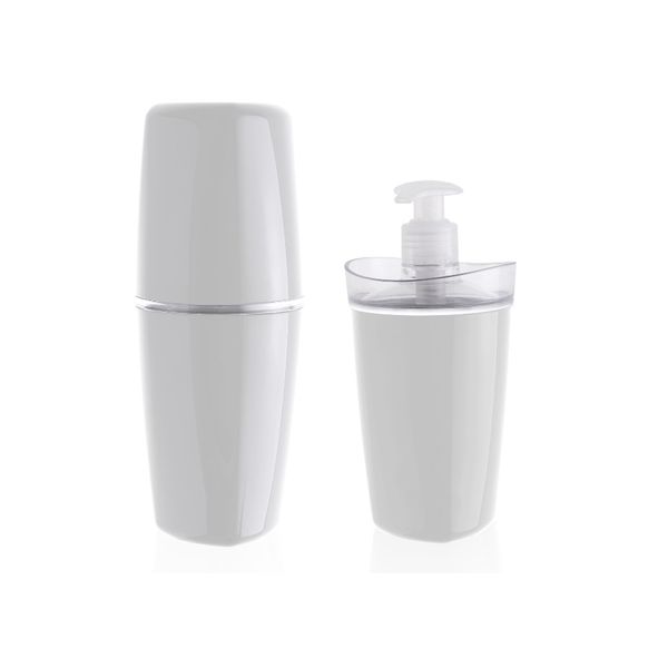 Kit de Banheiro com 2 itens de plástico branco Tule Ou