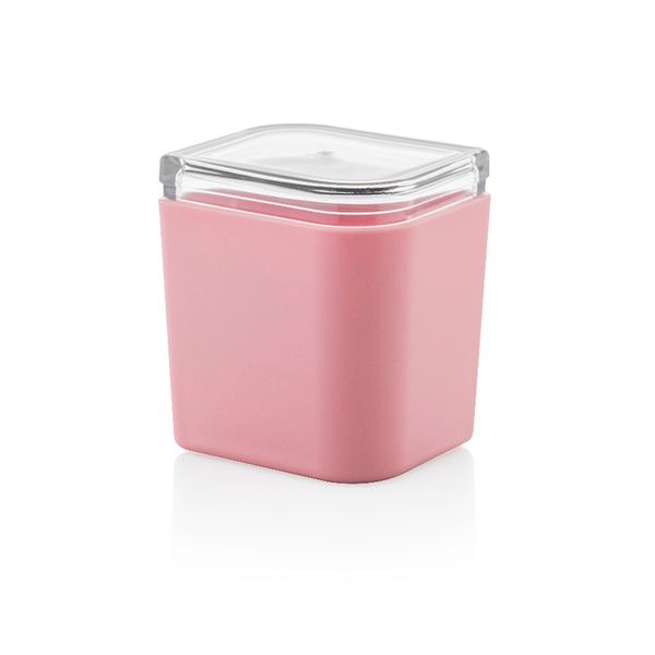 Porta algodão de bancada rosa quartzo Petala Ou