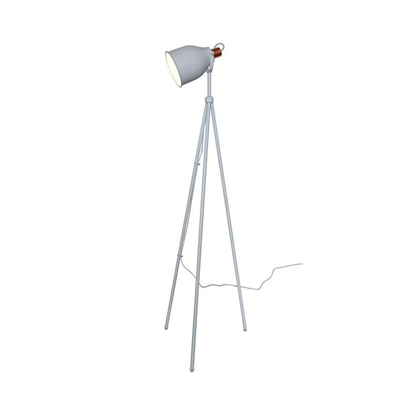 Coluna E27 branco e cobre City Spot Line