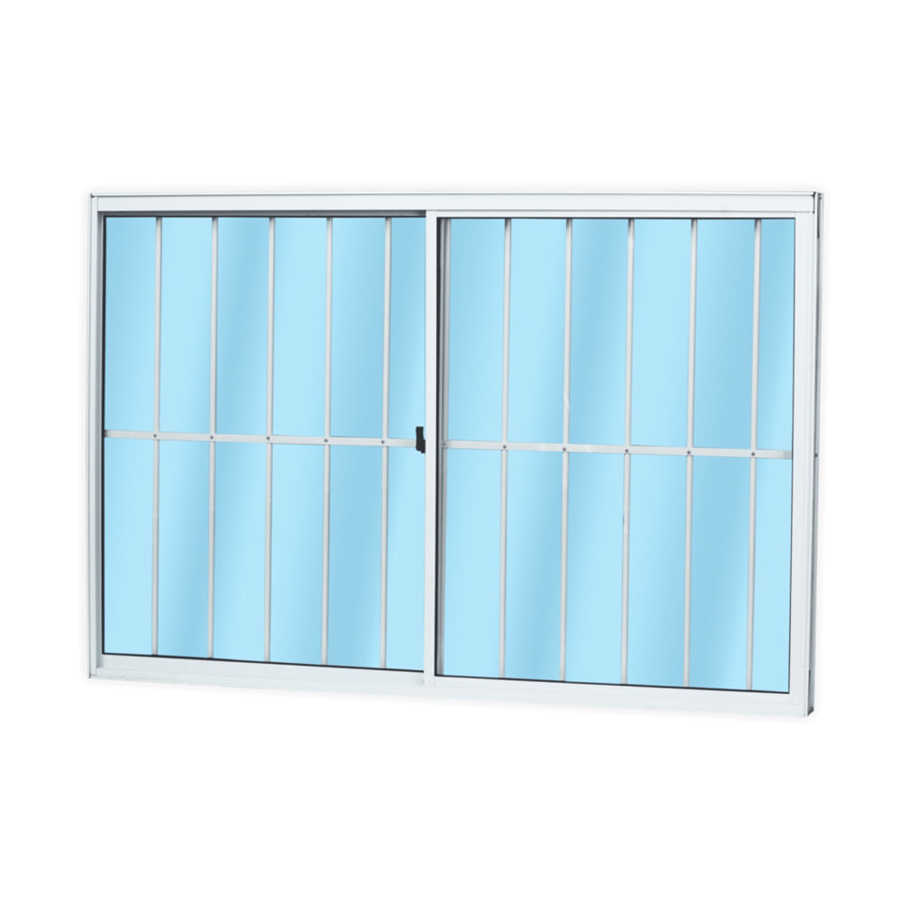 Descubra qual é o modelo de grade ideal para a sua janela 13 Janela de correr de aluminio 2 folhas com grade Soft 100x100cm branco MGM