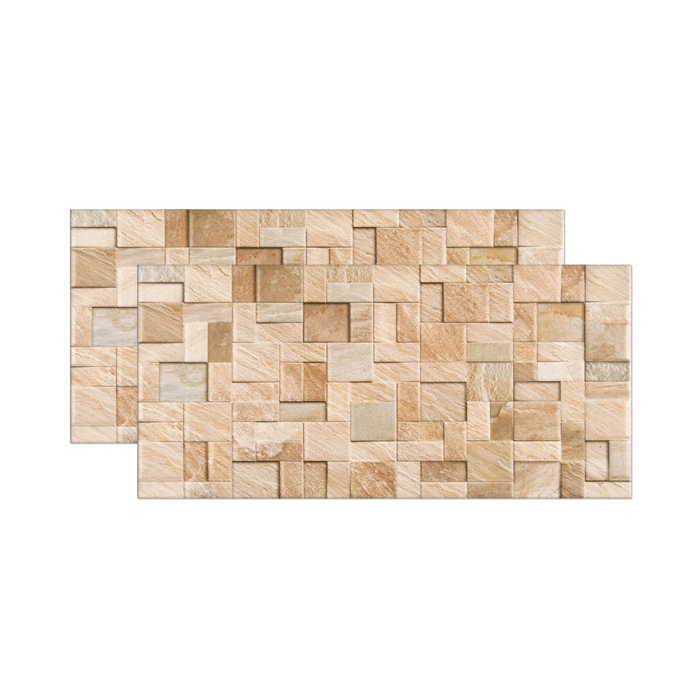 Aprenda a escolher o melhor revestimento para banheiro 15 Revestimento de parede Petra acetinado bold 32x57cm bege Royal Gres