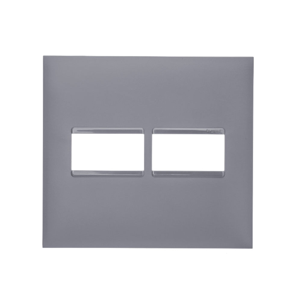 Placa 11 Posto 4x4 Cinza Acetinado Monocromático Protegido Contra Amarelamento 618511cz Pial Plus Legrand