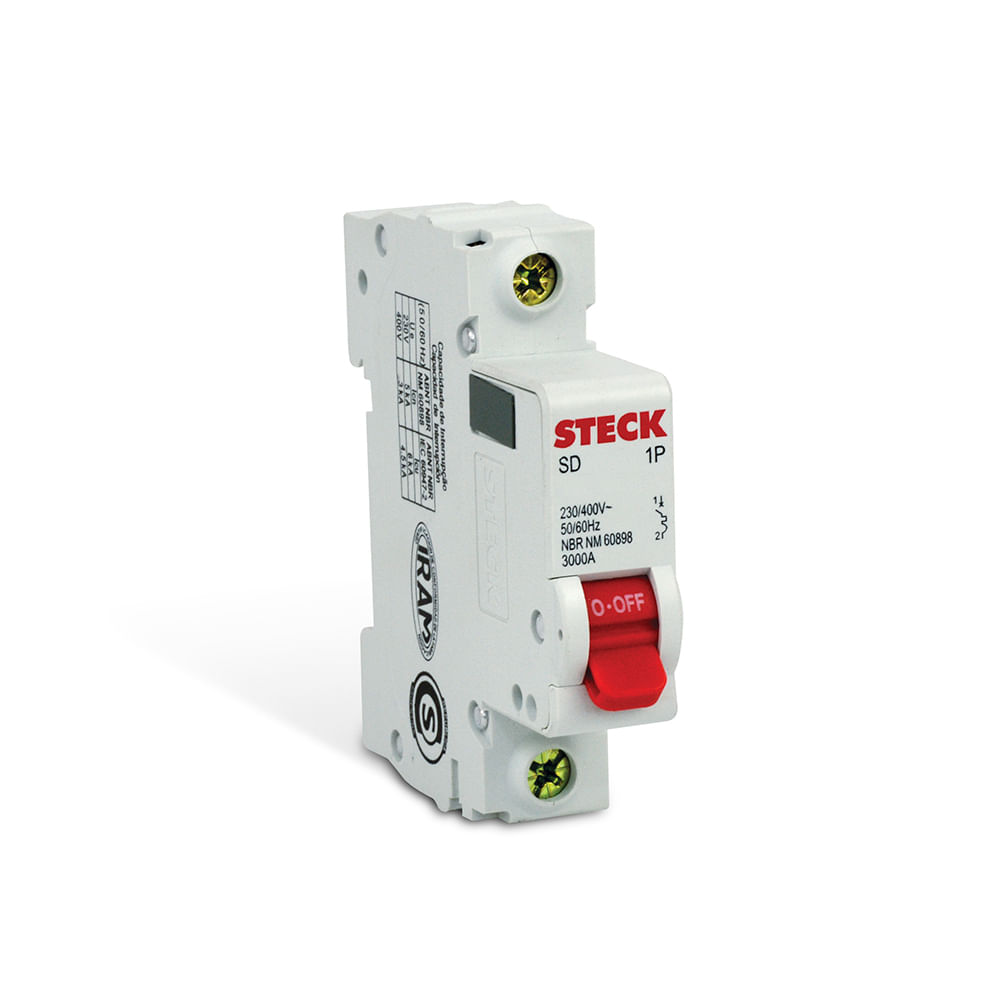 Conheça os principais tipos de disjuntores e quais utilizar na sua casa 8 Disjuntor monopolar 16A curva C Steck 1399373