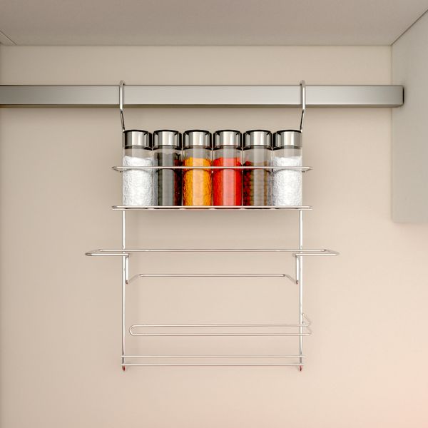 Suporte para condimentos e 2 rolos de papel Arthi