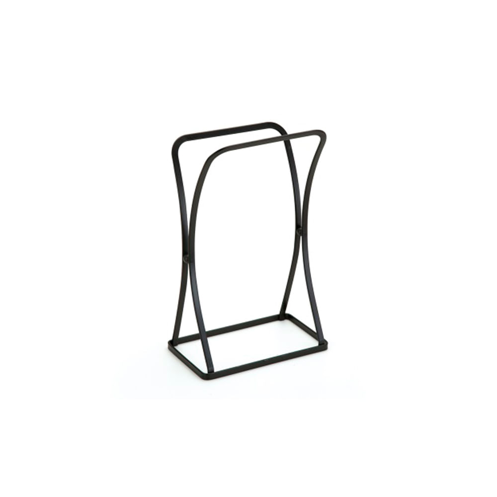 8 dicas e ideias para decorar o lavabo 10 Porta toalha de lavabo retangular em aco preto Arthi 1602012