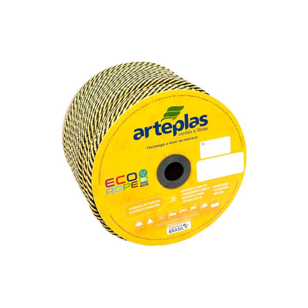 Corda multiuso Sinaliza amarela e preta Eco Rope Arteplás (vendida por metro linear)