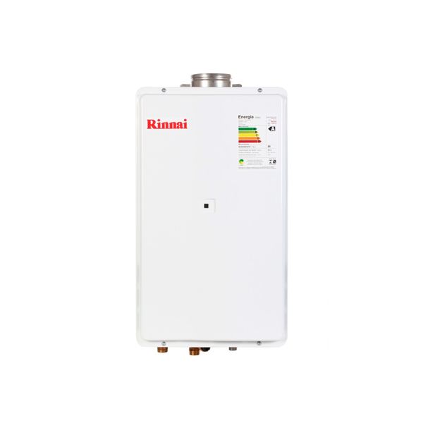 Aquecedor de água a gás digital Reu 2402 GN 32,5 litros branco bivolt Rinnai