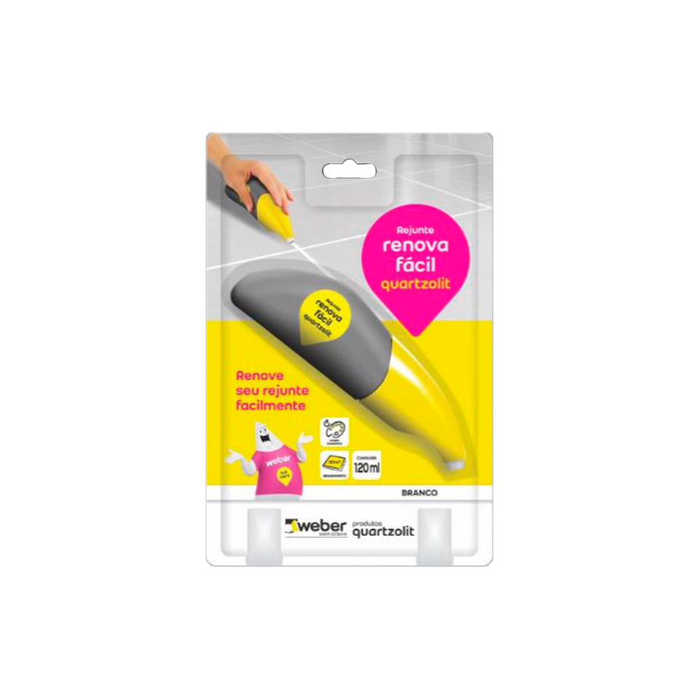 Como escolher o melhor rejunte de piscina? 12 Rejunte acrilico Quartzolit Renova Facil 120ml branco 1616099