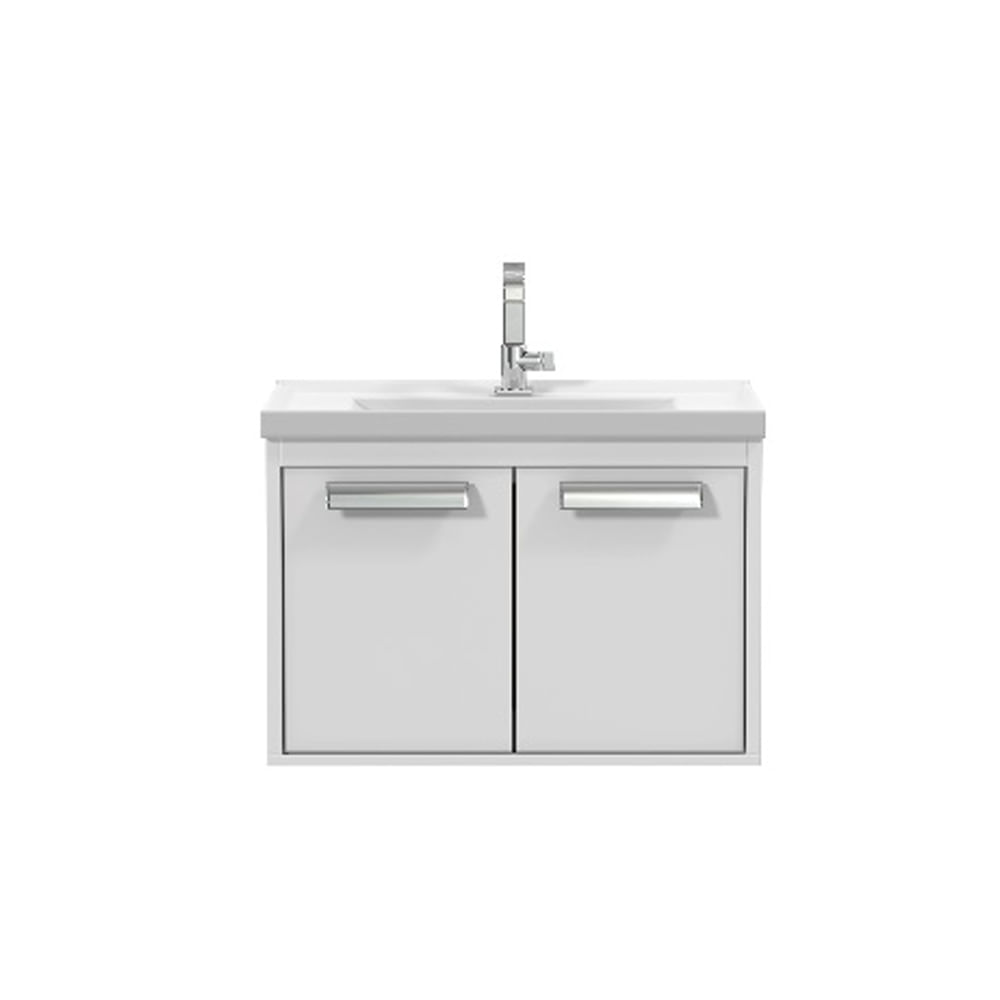 Inspire-se nos móveis planejados para banheiro 11 Gabinete de banheiro Cerocha com lavatorio 51cm branco Rigel 1615823