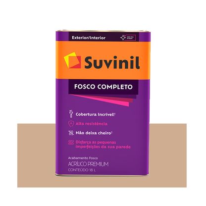 Tinta Suvinil Acrílica Fosca Completa 18 litros Camurça Tinta Suvinil Látex acrílica Fosco Completo 18 litros camurça