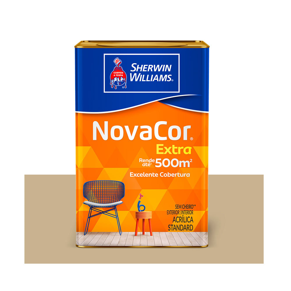 7 cores para pintar a parede externa da sua casa 30 Tinta Latex Novacor acrilica Mais rendimento extra fosco 18 litros camurca Sherwin Williams 1024289
