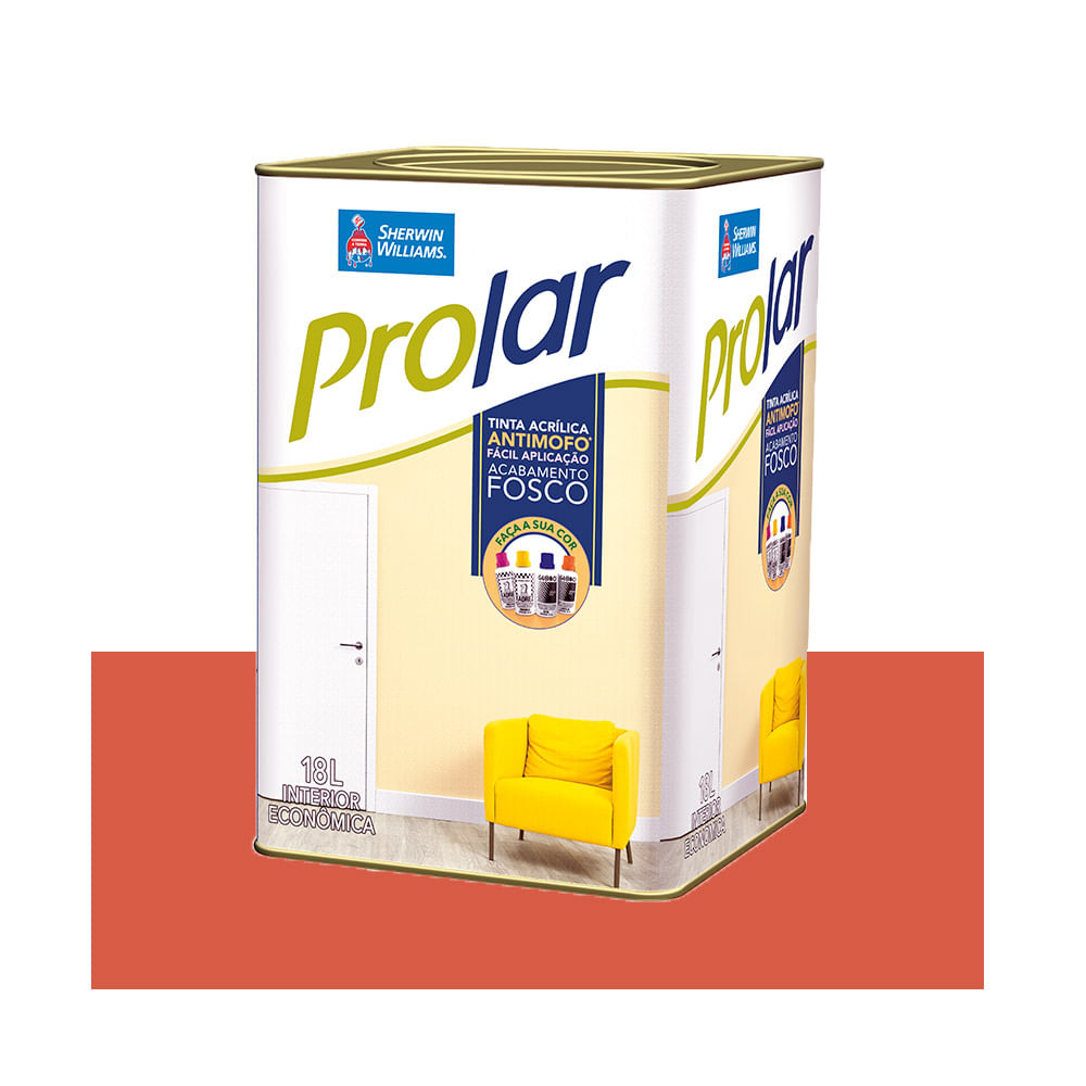 Como escolher a cor da parede de cada cômodo? Aprenda aqui 15 Tinta Prolar acrilico fosco 18 litros vermelho carmim Sherwin Williams 1258826