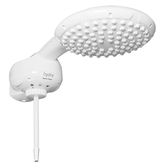 Encontre o modelo ideal de chuveiro para a sua casa 14 Chuveiro eletrico Space Power 220V 6400W branco Hydra 1237888