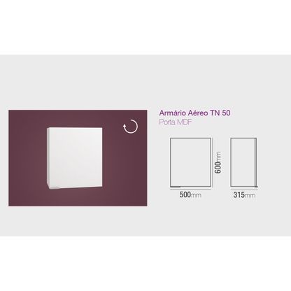 Armário aéreo Bumi com porta TN 50 antique