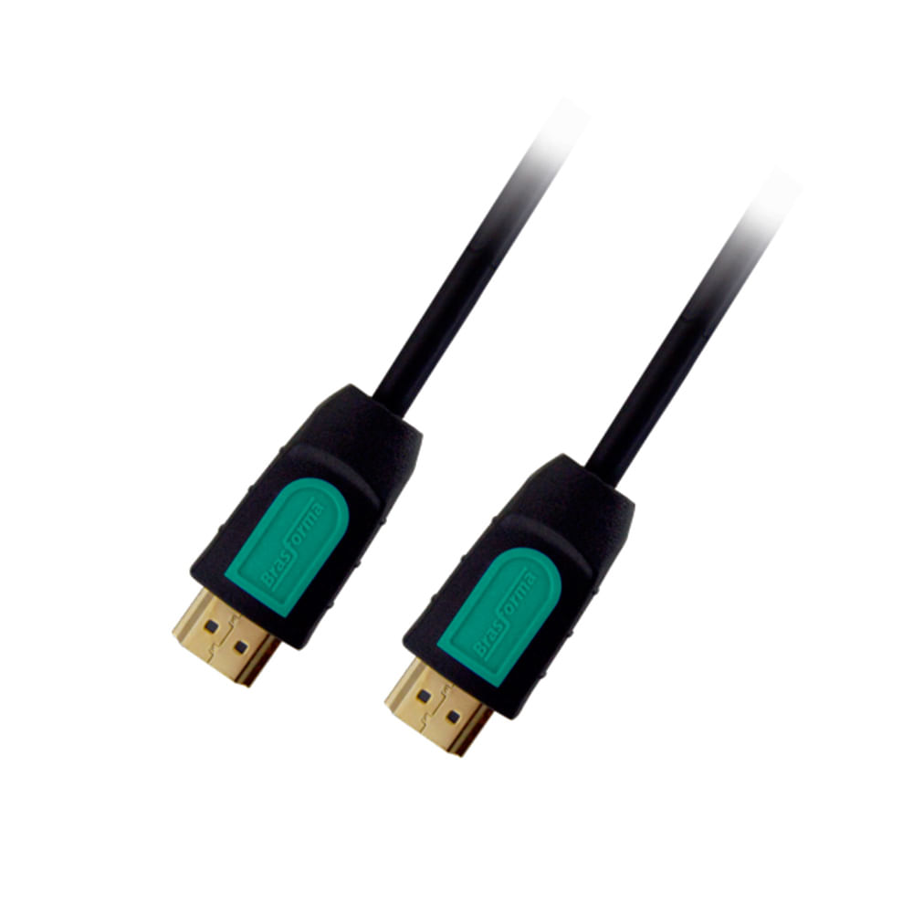 Cabo HDMI 20 de 3m com organizador preto HDMI6003 Brasforma 1569961