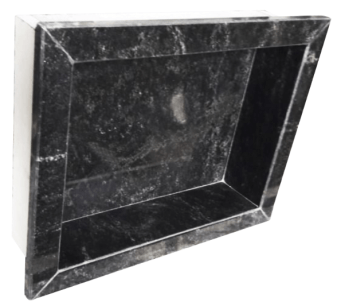 Saiba como usar nichos coloridos na decoração da sua casa 8 Nicho RW para Banheiro Granito Preto Comercial com Borda A 30cm X C 40cm 1627856