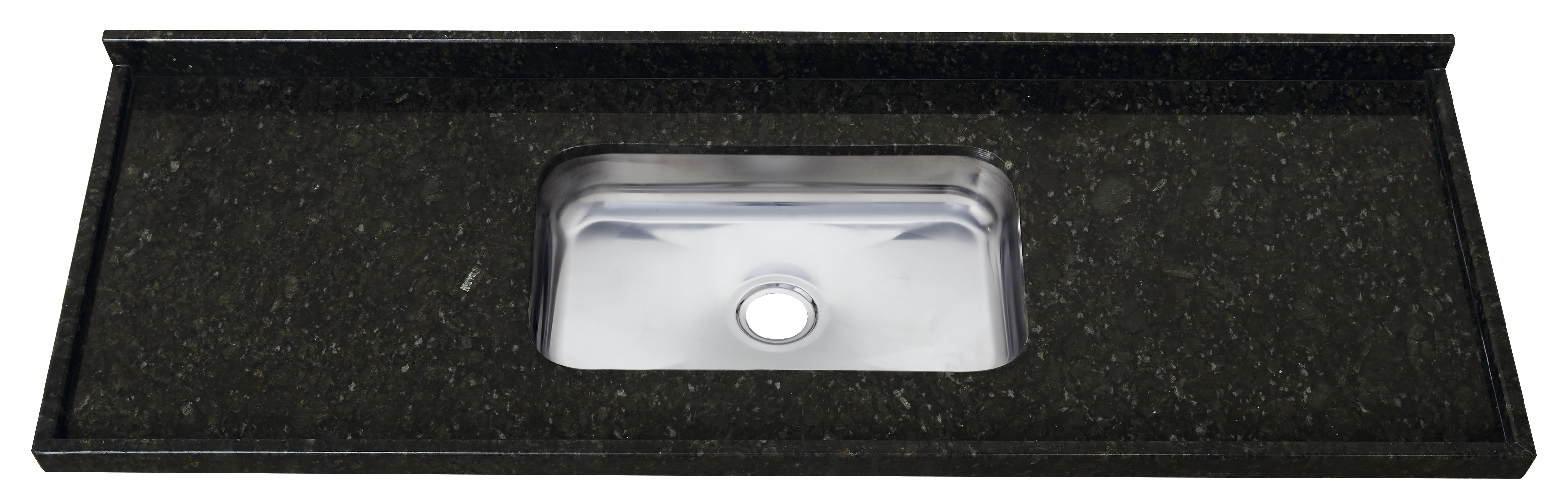 Saiba como escolher a melhor pia para sua cozinha 17 Pia Venturini de cozinha de Granito natural Nina C 120 x L 53 com cuba inox Verde Ubatuba 1623010