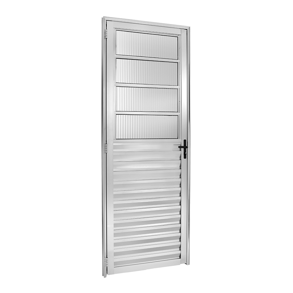 Confira quais as esquadrias ideais para garantir amplitude e iluminação em uma Tiny House 13 Porta Basculante Lado de Abertura Esquerdo Ecosul Esquadrisul Alt 210Cm X Comp 080Cm Aluminio Brilhante 1641310