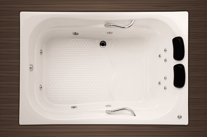 Saiba como escolher o modelo de banheira perfeito para você 8 Banheira com hidromassagem Nautacril 180x120cm branca Aquaplas 288373
