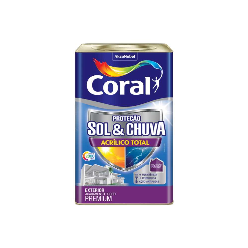 Tinta Acrílica Fosca Premium Decora Algodão Cinzento 3 6l Coral Tinta Fosca Acrilico Total Sol E Chuva Branco 18l Coral Telhanorte