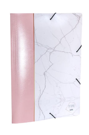 Pasta aba elastico A4 Stone Dello rosa