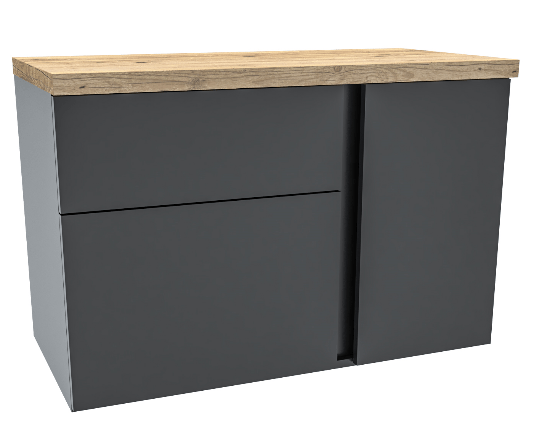 Toucador Castellon II Preto fosco 80cm Daravas Agardi