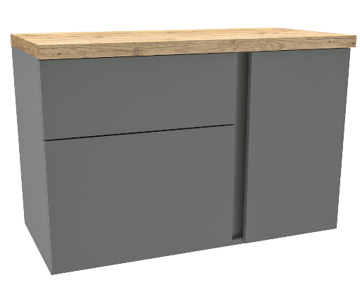 Toucador Castellon II fosco 80cm Cinza Daravas Agardi