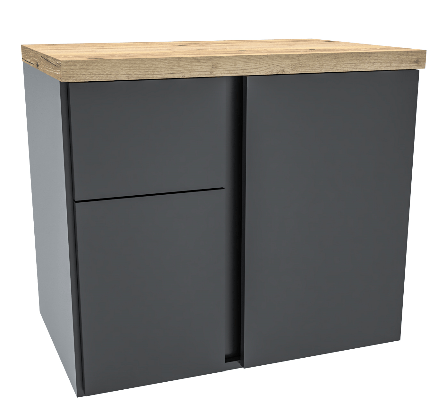 Toucador Castellon II Preto fosco 60cm Daravas Agardi