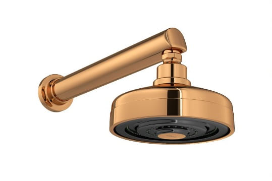 Chuveiro Com Tubo Reto De Parede Acqua Plus Red Gold Deca