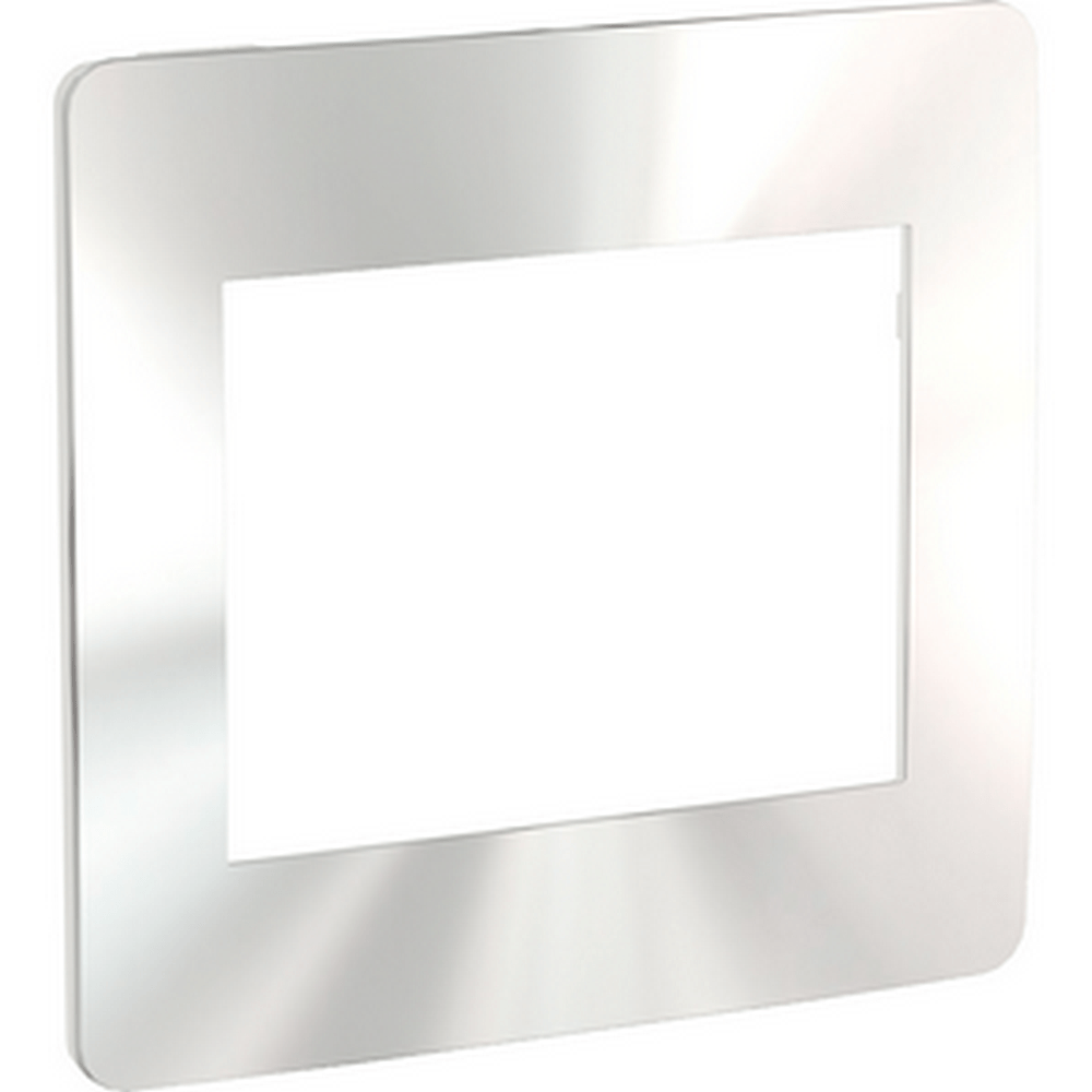 Placa 4x4 6 Postos Branco Gloss Orion Materiais Chrome Schneider
